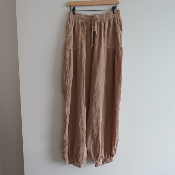 Anthropologie Tan Wide-Leg Pants - Picture 2 of 15